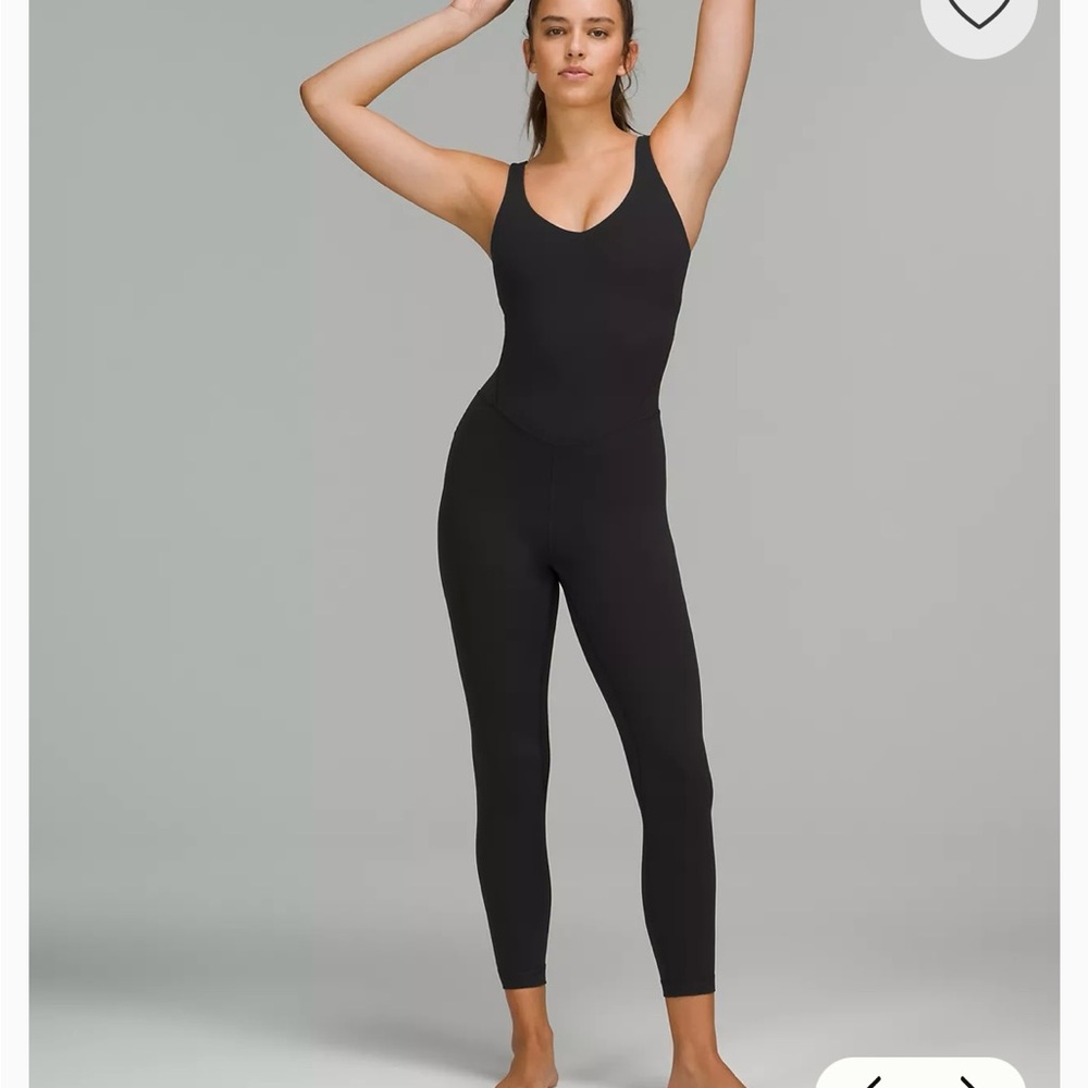 lululemon athletica Black Sleeveless Scoop Neck Bodysuit Jumpsuit